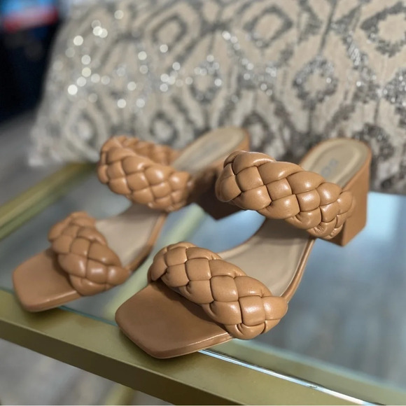 SODA Braided Open Toe Camel Sandal - Picture 5 of 5